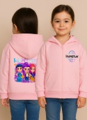 Bluza dziewczęca KANGURKA rozpinana DLA DZIEWCZYNKI różowa