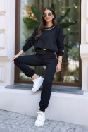 Dres czarny Luxury by Sisi z łańcuchem