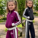 Dres dziewczęcy alo ROZPINANY sportowy szeroki czarny