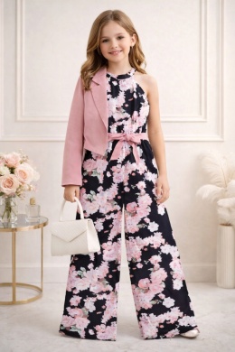 Kombinezon i marynarka dziewczęcy zestaw wizytowy młodzieżowy