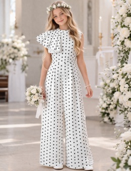 Kombinezon wizytowy dziewczęcy POLKA DOT hit