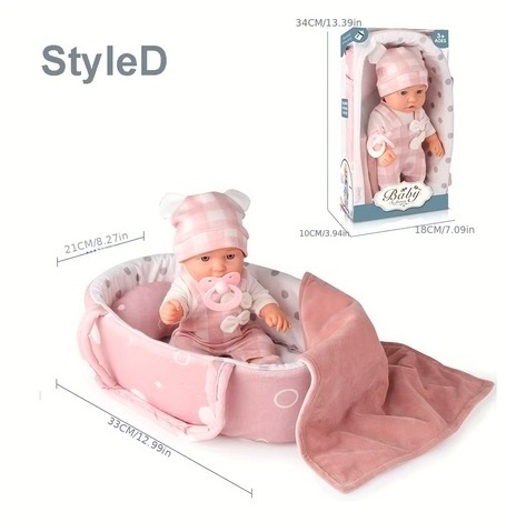 Laleczka REBORN Mini z nosidełkiem i akcesoriami