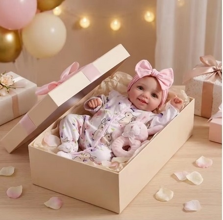 Lalka REBORN winylowa 45 cm, z akcesoriami