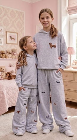 Produkt POLSKI Dres dziecięcy Jamniki pieski 100 % bawełna HAFT