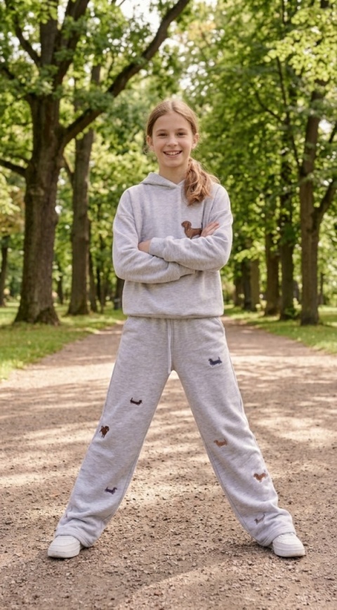 Produkt POLSKI Dres dziecięcy Jamniki pieski 100 % bawełna HAFT