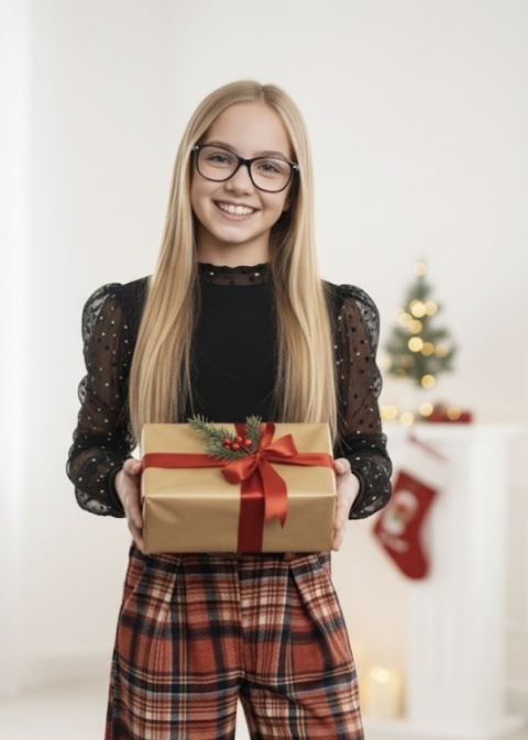 Spodnie wizytowe SZEROKIE dla dziewczynki KRATA z paskiem DZIEWCZĘCE eleganckie Spodnie wizytowe SZEROKIE dla dziewczynki KRATA z paskiem DZIEWCZĘCE eleganckie