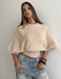 Sweter damski nietoperz uniwersalny /beż