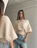 Sweter damski nietoperz uniwersalny /beż
