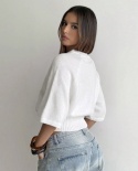 Sweter damski nietoperz uniwersalny / biały