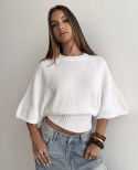 Sweter damski nietoperz uniwersalny / biały