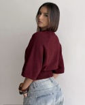 Sweter damski nietoperz uniwersalny/burgund