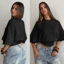 Sweter damski uniwersalny nietoperz/czarny