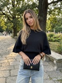 Sweter damski uniwersalny nietoperz/czarny