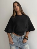 Sweter damski uniwersalny nietoperz/czarny