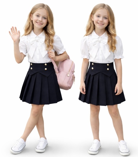 Zestaw galowy szkolny koszula spódnica