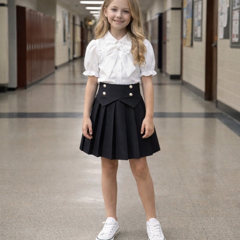 Zestaw galowy szkolny koszula spódnica