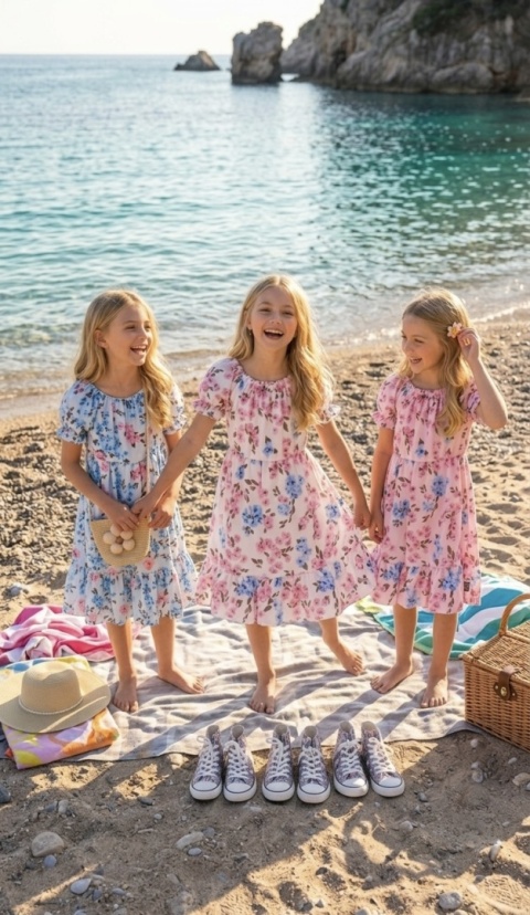 Zestaw sukienka hiszpanka w kwiaty i torebka boho